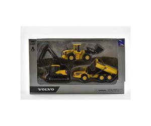 New Ray New Holland Set Mezzi da Lavoro Escavatore Trattore Pala