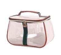 New Retro Vintage Vanity Bag, Makeup Bag Large Capacity Makeup Organizer for Women, Waterproof Transparent Toiletry Bag, Portable Skincare Storage Case, Ladies Travle Storage Case (B)