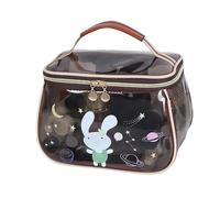 New Retro Vintage Vanity Bag, Makeup Bag Large Capacity Makeup Organizer for Women, Waterproof Transparent Toiletry Bag, Portable Skincare Storage Case, Ladies Travle Storage Case (D)