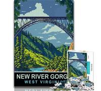 New River Gorge Puzzle da 1000 pezzi per adulti, regalo, giocattolo educativo intellettuale decomprimente, fantastici regali e giocattoli 50x75cm