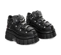 New Rock M.106-s29, Scarpe Stringate Brouge Unisex-Adulto, Nero (Negro 001), 47 EU