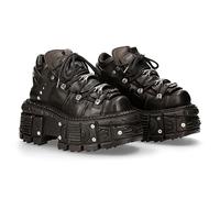 New Rock M-tank106-c2 Unisex Black Scarpe Platform - 45 EU
