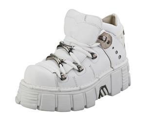 New Rock M106N-C27 Scarpe Platform in Pelle Bianca Unisex - 37 EU