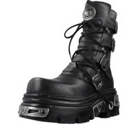 New Rock Reactor Half Boots Unisex Black Stivali Platform