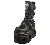 New Rock Metallic M-373-s94 - Stivaletti unisex in nero, nero, 11