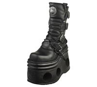 New Rock METALLIC M-373-S94 Stivali in Pelle Neri Unisex - 36 EU