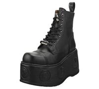 New Rock Metallic M-newmili083-s28 Unisex Black Stivali Platform - 42 EU