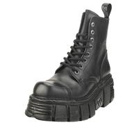 New Rock Metallic M-newmili083-s39 Unisex Black Stivali Platform - 42 EU