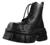 New Rock Combat Boots Unisex Black Stivali Platform - 42 EU