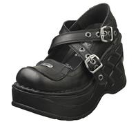 New Rock Neo Cuna Sport Hashtag Uomo - Stivali Platform in Pelle Nera - 38 EU
