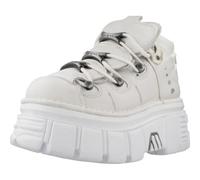 Scarpe da pelle New Rock originali bianche plateau M.106-S53