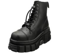 New Rock Stivali Combat unisex - Pelle Nera - 43 EU