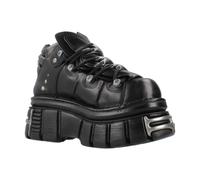 New Rock - Stivali con Lacci Eleganti - - Shoes - Donna - Nero - 37 EU