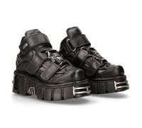 New Rock - Stivali da motociclista Unisex adulti , Nero (Black), 43 EU