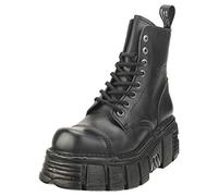New Rock Metallic M-newmili083-s39 Unisex Black Stivali Platform - 40 EU