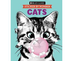 New Seasons Brain Games Public Brain Games - Sticker by Number: Cat (Tascabile)