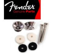 New Set Di 2 Strap Lock Fender American- 0063267049 - Cromate - Rondelle Feltro