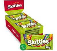 New Skittles - Crazy Sours Flavour - Box 14 Confezioni da 38 g - Caramelle al gusto di Frutta Aspro