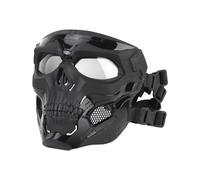 New Skull Tactical Protective Mask Outdoor Riding Personality Sandproof Mask Breathable Face War Game Cap Reduce Shock Full Face Protective Cap 1 Piec