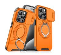 New Slide Camera Protection Magnetic Stand Phone Case, for iPhone 16/15/14/13/12/11 Pro Max, Built-In Magnetic Ring, Precise Cutouts for Full Protection (11 pro Max,Beige)