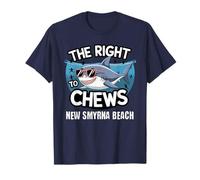 New Smyrna Beach FL Il diritto di masticare il grande squalo bianco Maglietta