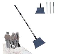 New Snow Shovel,Heavy Duty Driveway Ice Scraper,11"Wider Garden Flat Shovel Scraper with 48" Long Adjustable Handle,Multifunctional Cleaning Shovels Tool for Snow,Dirty,Driveway,Weed (A-1)