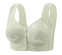 New Soft Thin Wide Underwired Non-Wired Bra for Women Plus Size, Beige, 12(Green,12)