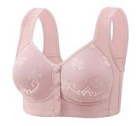 New Soft Thin Wide Underwired Non-Wired Bra for Women Plus Size, Green, 18(Pink,10)