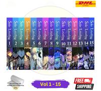 NEW Solo Leveling Manhwa Inglese Vol 1-15 Set Completo Spedizione Rapida