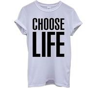 New Spirit Original Choose Life Maglietta Unisex Uomo Donna Nerd Divertente Geek Bianco, bianco, L