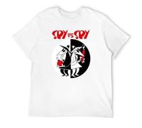 New Spy Vs Spy Comic Cartoon Mad Magazine Mens 3 T Shirt White 3XL