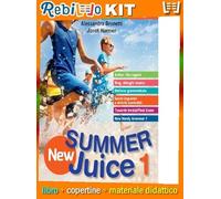 NEW SUMMER JUICE 1 (9788841651391) - Libro Scolastico + Kit Scuola con Copertine Rebillo