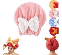 New Super Absorbent Hair Towel Wrap for Wet Hair,Absorbent Hair Towel for Long Hair,Plopping Towel Curly Hair,Microfiber Towel for Hair Drying,Hair Wraps for Women Wet Hair,Quick,Soft (Pink)