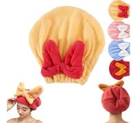 New Super Absorbent Hair Towel Wrap for Wet Hair,Absorbent Hair Towel for Long Hair,Plopping Towel Curly Hair,Microfiber Towel for Hair Drying,Hair Wraps for Women Wet Hair,Quick,Soft (Yellow)