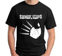 New Swingin Utters Punk Short Sleeve Black Men's T-Shirt Black L