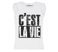New T-Shirt Donna Fiammata C'Est La Vie Idea Regalo