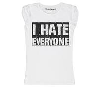 New T-Shirt Donna Fiammata I Hate Everyone Idea Regalo