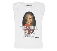 New T-Shirt Donna Fiammata Mozart Ho Un Piano Idea Regalo