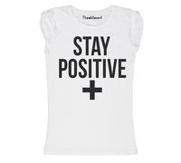 New T-Shirt Donna Fiammata Stay Positive Idea Regalo