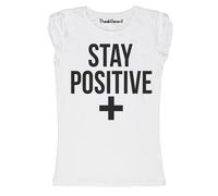 New T-Shirt Donna Fiammata Stay Positive Idea Regalo