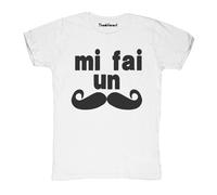 New T-Shirt Fiammata Uomo Mi Fai Un Baffo Idea Regalo