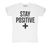 New T-Shirt Fiammata Uomo Stay Positive Idea Regalo