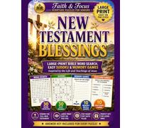 New Testament Blessings: Large-Print Bible Word Search, Easy Sudoku & Memory Games Inspired by the Life and Teachings of Jesus