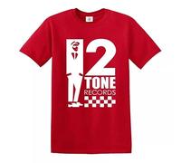 New Tone 2 Records The Specials Retro Music t-shirt bianca SKA Northern Soul Reggae, T-shirt Rossa Stampa Bianca, L
