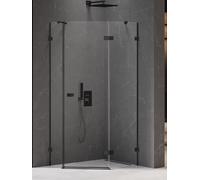 New Trendy Avexa Black box doccia 100x80 cm nero opaca/vetro trasparente EXK-3880