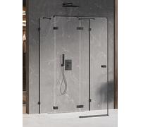 New Trendy Avexa Black box doccia 110x70 cm rettangolare nero opaca/vetro trasparente EXK-2613