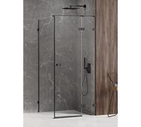 New Trendy Avexa Black box doccia 120x70 cm rettangolare nero opaca/vetro trasparente EXK-1597