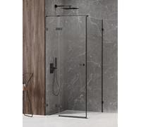 New Trendy Avexa Black box doccia 80x70 cm rettangolare nero opaca/vetro trasparente EXK-1560