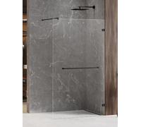 New Trendy Avexa Black parete doccia walk-in 50 cm nero opaca/vetro trasparente EXK-2665