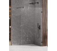 New Trendy Avexa Black parete doccia walk-in 80 cm nero opaca/vetro trasparente EXK-1805